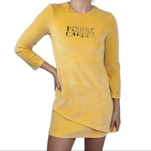 VINTAGE Pierre Cardin velour mini dress XS